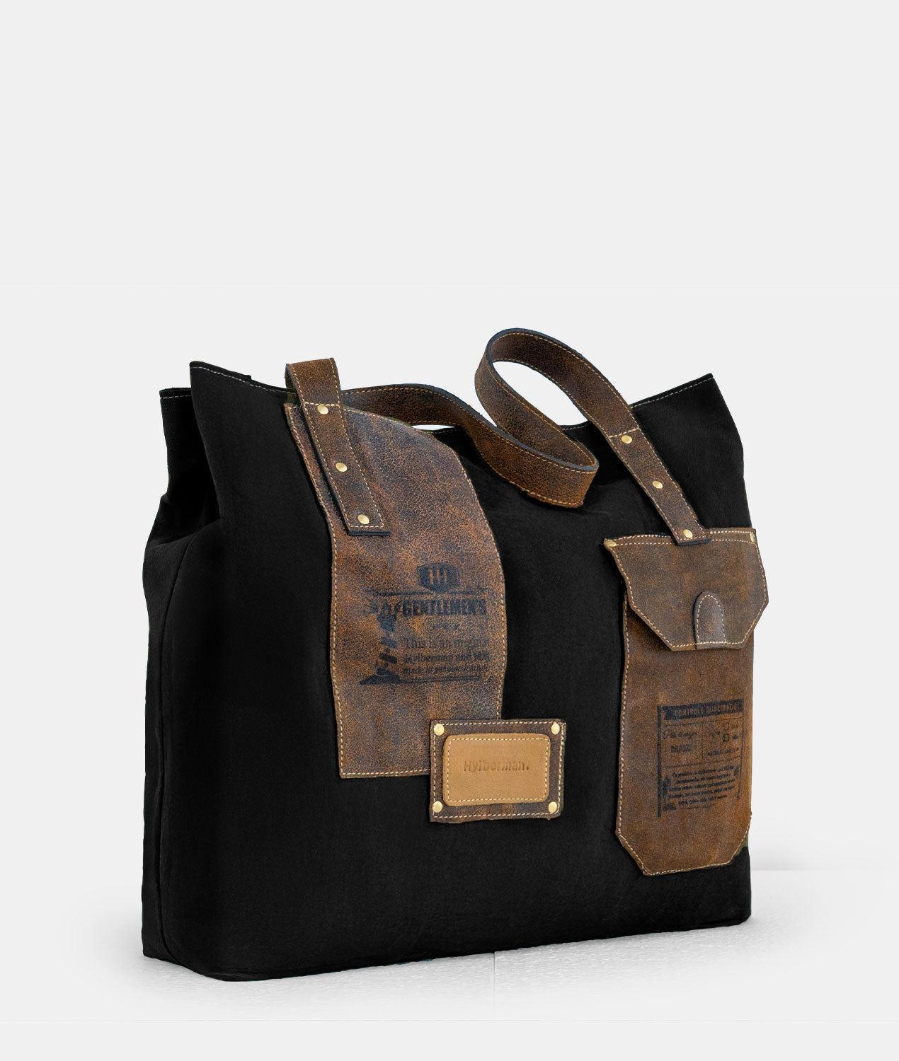 Bolsa Tote Masculina Day em Couro e Lona