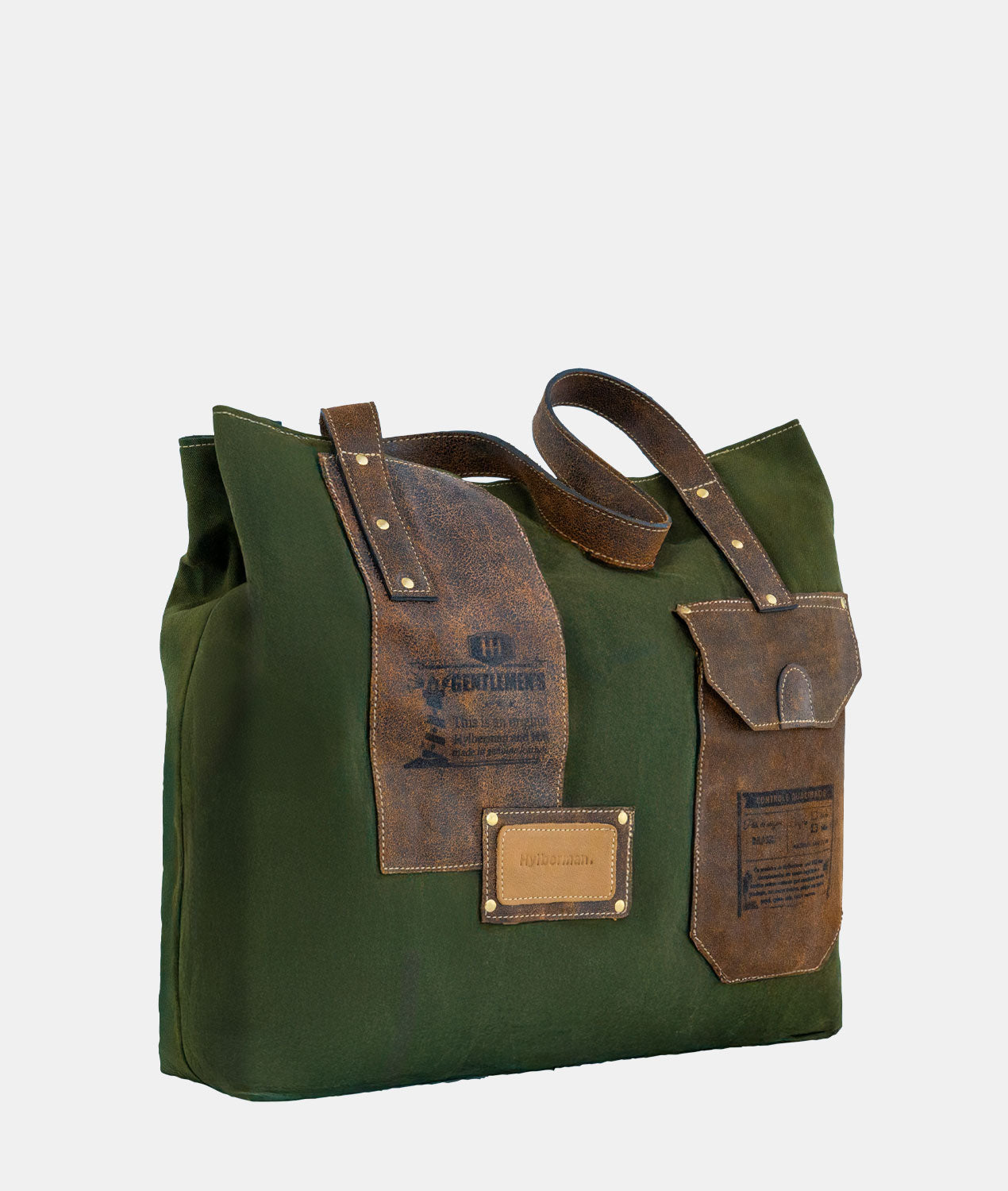 Bolsa Tote Masculina Day em Couro e Lona